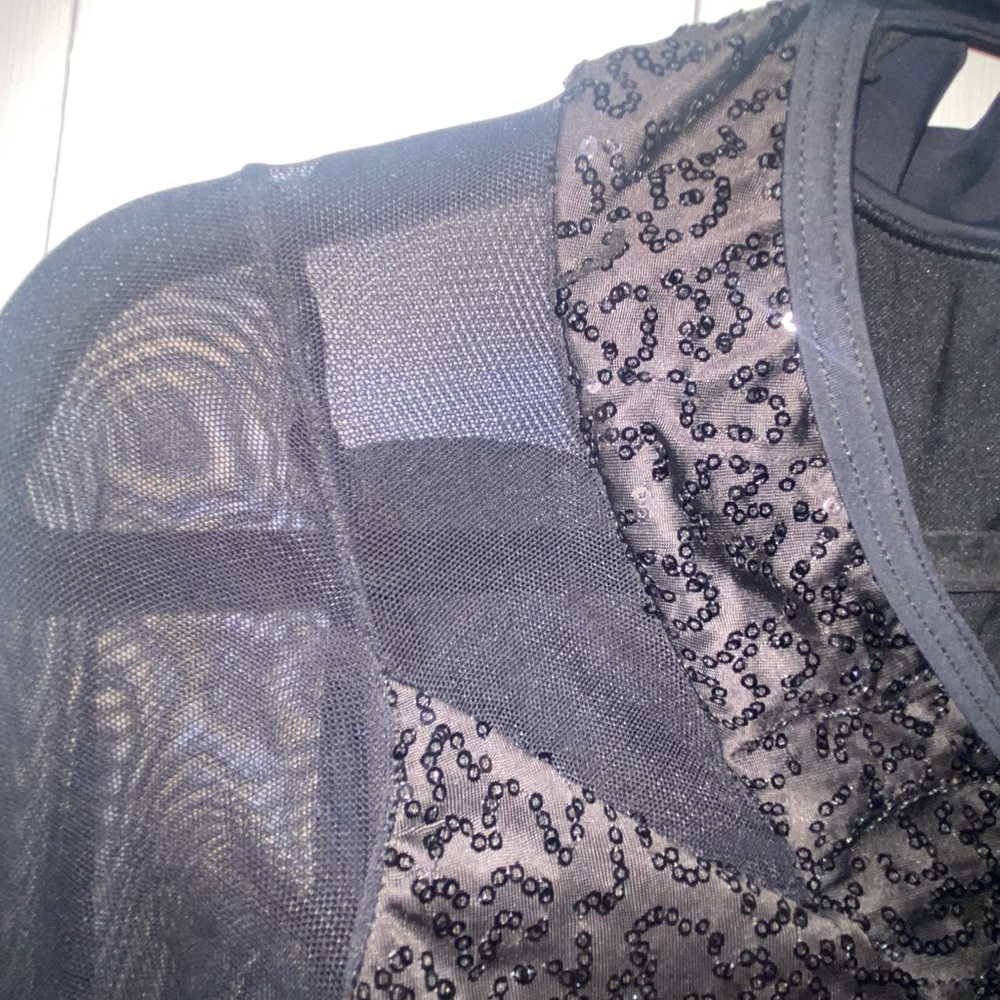 Weissman Black Sequin Dance Costume Small Adult - image 6